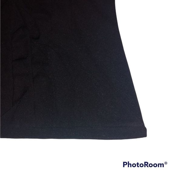 The Limited Black Ruffle Shimmery Sheer Top - Picture 8 of 12